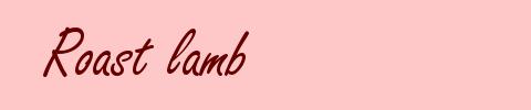 Roast lamb